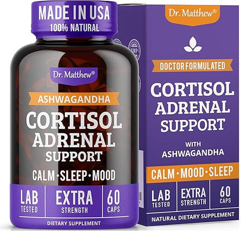 Redutor de Cortisol – Fórmula Poderosa para Reduzir o Estresse – 60 cápsulas - Dr. Matthew