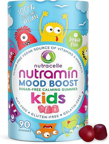 Nutracelle - NUTRAMIN Kids Mood Boost Gummy: Vitamina de Magnésio Citrato Deliciosa e Calmante com Ashwagandha – Marca NUTRAMIN