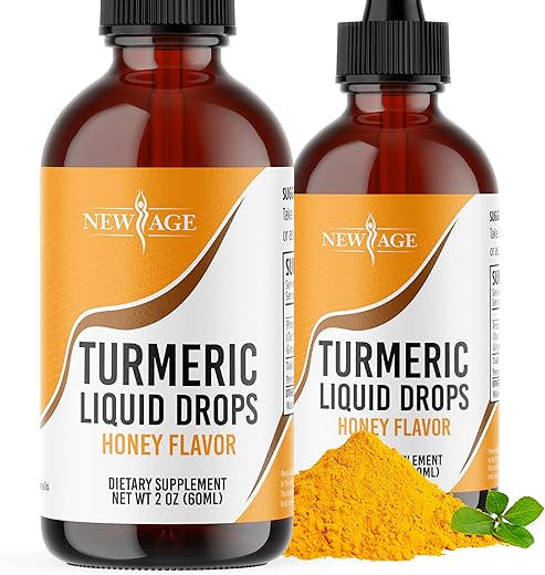 NEW AGE - Gotas Líquidas de Cúrcuma Curcumina – Articulações Naturais – 30ml
