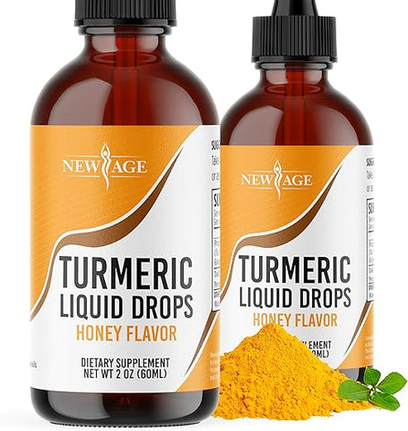 NEW AGE - Gotas Líquidas de Cúrcuma Curcumina – Articulações Naturais – 30ml