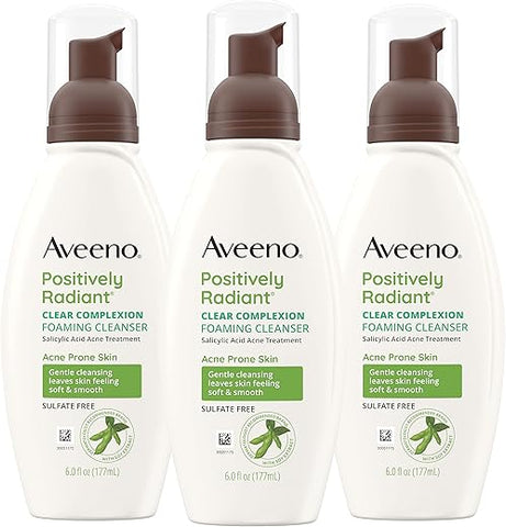 Limpeza Facial Espuma Sem Óleo Clear Complexion com Ácido Salicílico para Pele Propensa a Acne – 150ml - Aveeno