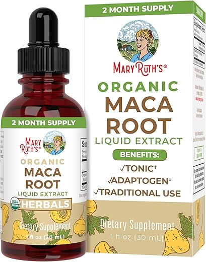 MaryRuth Organics - Maca Orgânica Mary Ruth’s, 1 FZ – Raiz Poderosa para Energia e Vitalidade