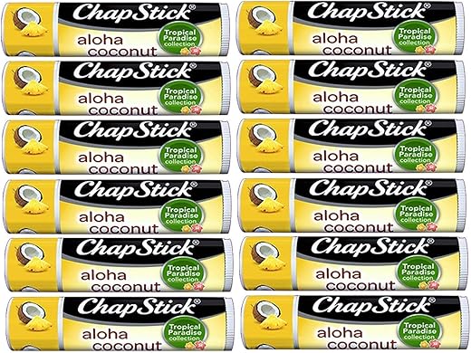 ChapStick - Chapstick Edição Limitada Coleção Paraíso Tropical Aloha Coco Protetor Labial em Tubo – Ótimo para Hidratação e Proteção da Pele dos Lábios