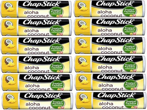 ChapStick - Chapstick Edição Limitada Coleção Paraíso Tropical Aloha Coco Protetor Labial em Tubo – Ótimo para Hidratação e Proteção da Pele dos Lábios