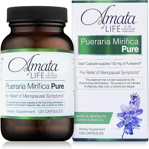 Amata Life - Pueraria Mirifica Pure by Dr. Christiane Northrup: Alívio dos Sintomas da Menopausa – 100% Natural e Eficaz