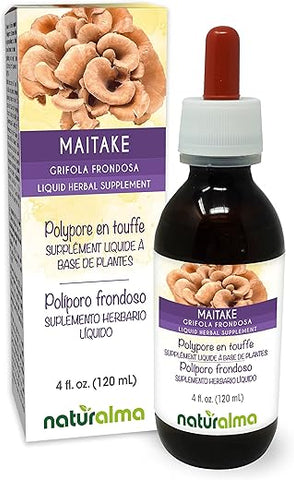 Maitake – Tintura sem álcool de Fungo ou Cogumelo (Grifola frondosa ou Polyporus frondosus) – 120 ml Extrato Líquido em Gotas – Vegano - Naturalma