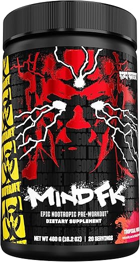 Mind FK – Pré-treino Nootrópico Épico – Suplemento Cerebral para Foco Mental – 20 Porções – Sabor Tropical – 460g - Mutant