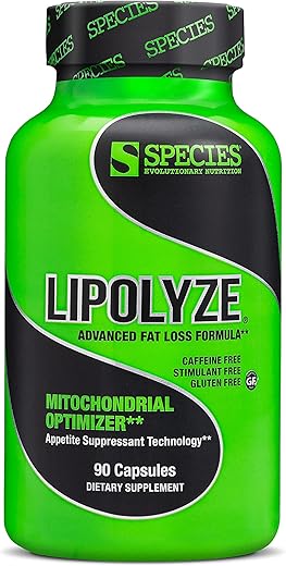 Lipolyze Queimador de Gordura sem Estimulantes, Supressor de Apetite com Extrato de Chá Verde e Manga Africana – 60 cápsulas - Species Nutrition