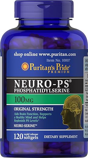 Puritan's Pride - Puritan’s Pride Neuro-PS – Melhora a Função Cerebral* Nootrópico 100 mg Softgels, 120 Unidades (Pacote de 1)