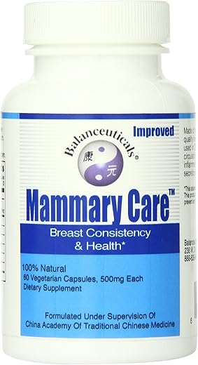 Balanceuticals - Cápsulas de Cuidado Mamário, 500 mg, 60 Unidades – Marca: Mammary Care