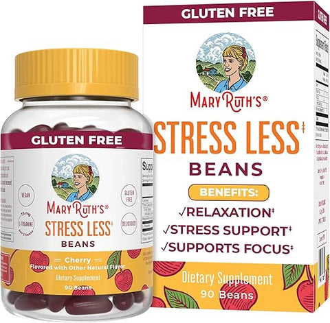 Magnesium Citrate Vita-Beans | Suplemento de Magnésio com L-Theanine | Magnésio Calmante para Adultos | 1 Mês de Fornecimento - MaryRuth Organics
