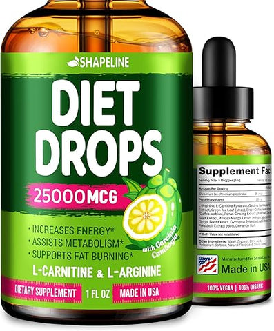 SHAPELINE - Diet Drops – Supressor de Apetite para Mulheres  | 30ml