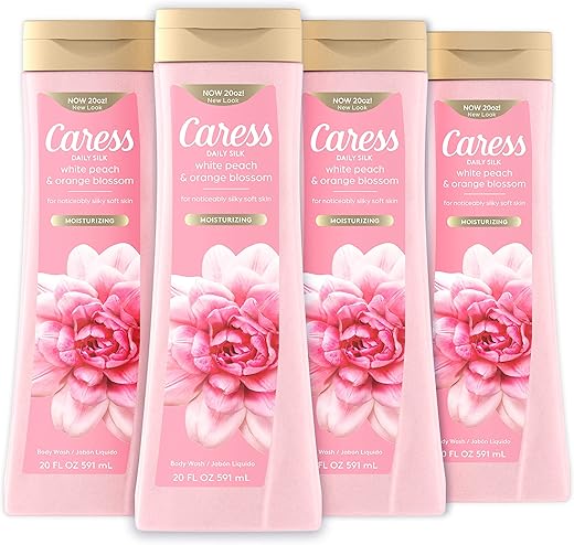 Body Wash Feminino, Seda Diária Pêssego Branco – 250ml - Caress