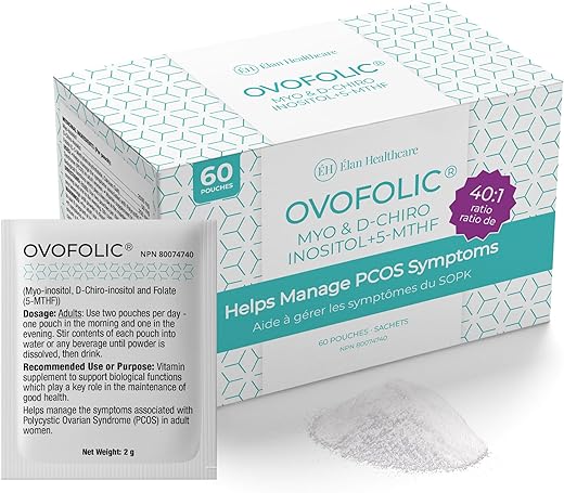 Ovofolic - Inositol Plus Folate Ativo – Ideal 40:1 para Equilíbrio Hormonal – Marca: Inositol Supplement