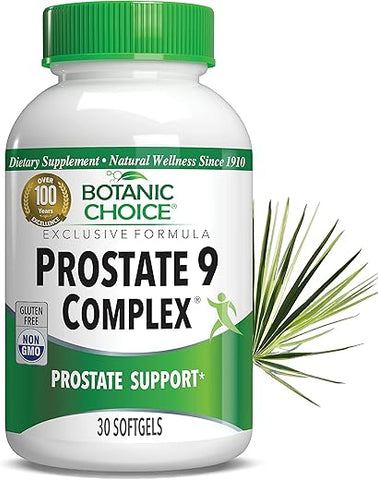 Prostate 9 Complex – Suplemento para Próstata com Saw Palmetto, Pygeum – Marca Botanic Choice - Botanic Choice