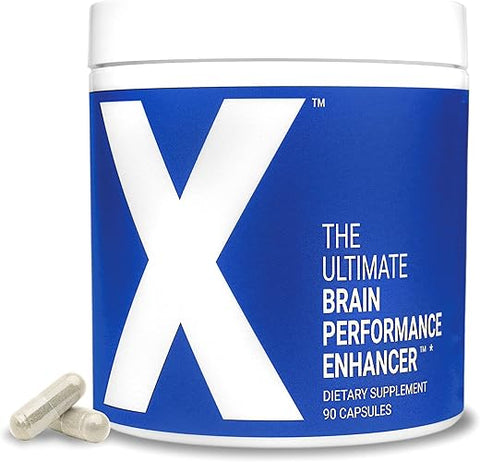 O Suplemento Cerebral Definitivo para Melhorar o Desempenho – Cápsula de Suplemento Cerebral Mais Poderosa do Mundo – Aumente o Foco, Energia, Memória, Concentração, Produtividade – Apoiado pela Ciência – 100% Eficaz – Marca X - X