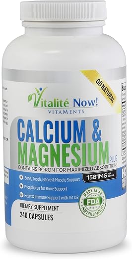 Vitalité Now! - Melhor Cálcio: Marca de Produto, Alta Qualidade, 1000mg, 120 Comprimidos