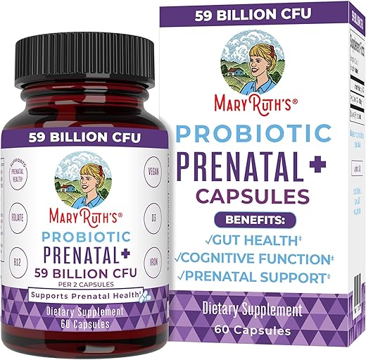 MaryRuth Organics - MaryRuth’s Vitaminas Pré-Natais – Fórmula Avançada para uma Gravidez Saudável – 60 Cápsulas