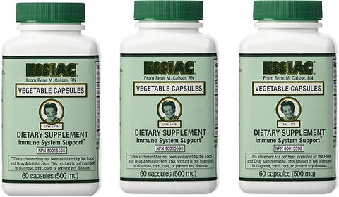 Cápsulas Vegetais 60 Caps x 3 (180 Caps) – Saúde e Bem-Estar - Essiac