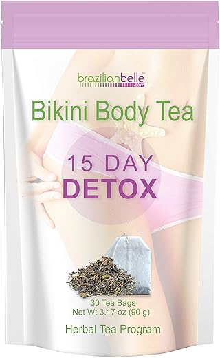 Brazilian Belle - Chá Detox Bikini Body – Desintoxica, Aumenta Energia e Melhora a Pele (Detox de 15 Dias)