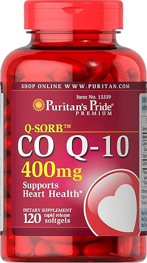 Puritan's Pride - Puritan’s Pride Q-Sorb CoQ10 Softgel, 400 mg, 120 cápsulas – Compre Agora!