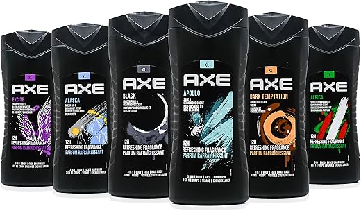 Body Wash 12h Fragrância Refrescante 3 em 1 Corpo, Rosto, Cabelo – Variedade de 6 aromas – 400 mL - AXE