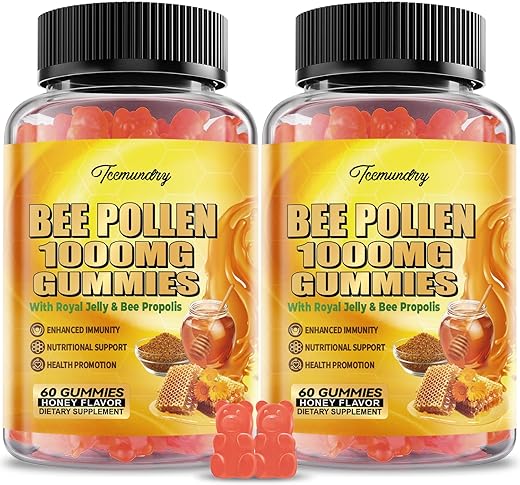 Tcemundry - Gomas de Pólen de Abelha 1000MG com Geleia Real 500MG