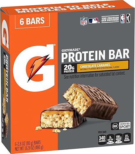 Barra de Proteína GYCO Whey, Chocolate Caramelo, 20g de Proteína, 6 Unidades. A barra de proteína utilizada pela NFL, NBA e MLB agora está disponível para você