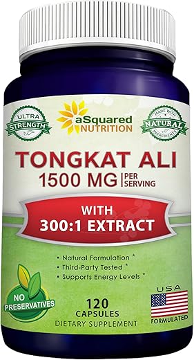 Tongkat Ali 1500mg – 120 Cápsulas – Extrato de Longjack (Eurycoma Longifolia) – Marca aSquared Nutrition - aSquared Nutrition