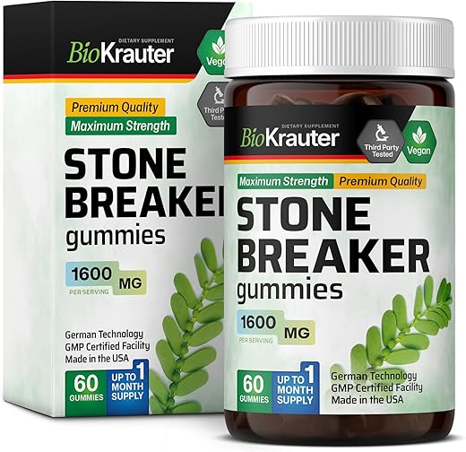BIO KRAUTER - Chanca Piedra Gummies – Saúde Renal Natural | Quebra Pedra – Marca Líder | 60 gomas