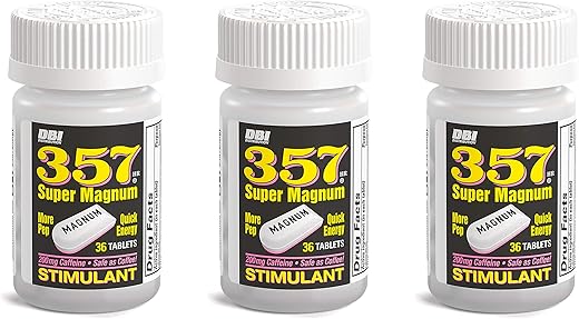357 HR MAGNUM - Super Magnum Estimulante 200mg Cafeína – Embalagem 3 Unidades