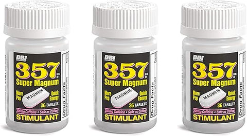 357 HR MAGNUM - Super Magnum Estimulante 200mg Cafeína – Embalagem 3 Unidades