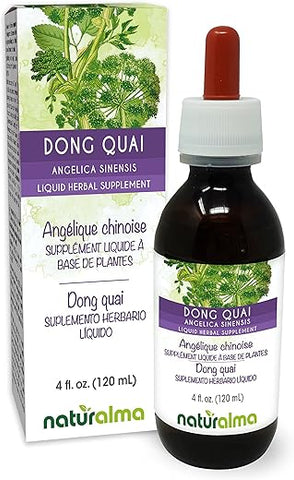 Dong quai ou Ginseng Feminino (Angelica sinensis) Tintura sem álcool – 118 ml Extrato Líquido em Gotas – Herbal Vegano - Naturalma