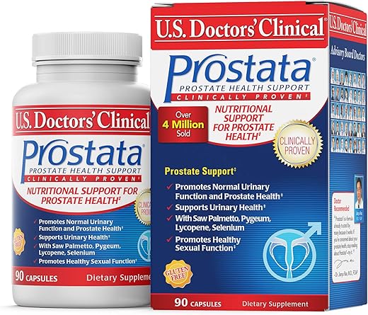 U.S.DOCTORS'CLINICAL - Prostata Prostate Supplement for Men – U.S. Doctors’ Clinical: Blend for Healthy Urinary Tract, Flow, Sexual Function, BPH Symptoms