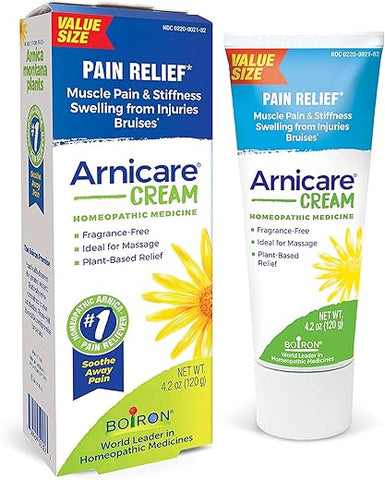 Arnicare Creme para Alívio Suave de Dores nas Articulações, Dores Musculares, Dor Muscular e Inchaço de Hematomas ou Lesões – Absorção Rápida e Sem Fragrância – 120g - Boiron