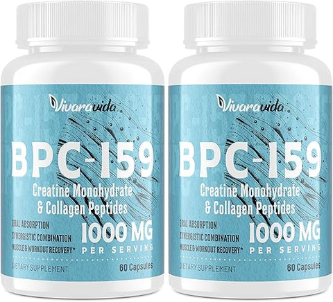 Vivaravida - BPC-159 Cápsulas de Peptídeo 1500mcg – Alta Potência BPC 159 – Sem Glúten | 120 Cápsulas