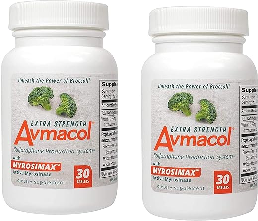 AVMACOL - Avmacol Extra Strength – Sistema de Produção de Sulforafano para Suporte Imunológico, 60 Comprimidos