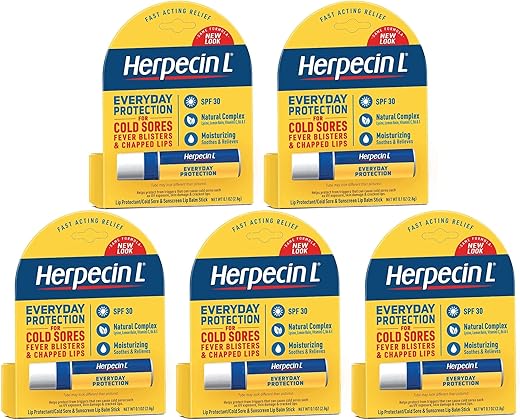 Herpecin-L - Herpecin L – Alívio Real com Medicamento Real 0,1 oz (Embalagem com 5) – 1g