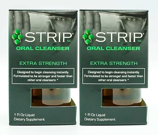 Strip Detox Oral Cleanser Extra Forte – Limpeza Instantânea Potente do Sistema Profundo – Fórmula Forte (30 ml) (Pacote com 2) - Wellgenix