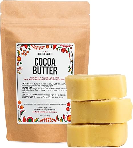 Better Shea Butter - Manteiga de Karité Melhorada – 8 oz Bloco, Hidrata Profundamente a Pele, Reduz Cicatrizes, Estrias, Alivia Pele Seca