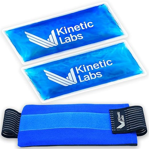 Envoltório de Gel Reutilizável com Gel Extra por Kinetic Labs – Gelado Quente para Lesões com Alça (Grande com Gel Extra)