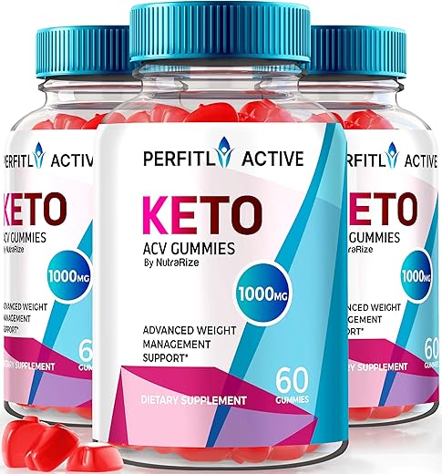 NutraRize - (3 Pack) Gomitas Perfitly Active Keto ACV para Perda de Peso Avançada, Gummies de Máxima Potência, PerfitlyActive Keto Plus ACV, Fórmula Avançada de Keto ACV, Gomitas