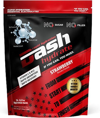 DASH Hydrate - Pacotes de Mistura de Bebida Eletrolítica de Hidratação Rápida | Absorção Rápida | Marca: Rapid