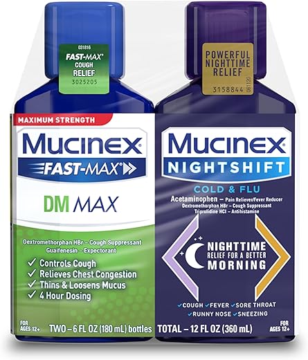 FastMax DM Max Cold – Alívio rápido para o resfriado com tosse seca – 120ml - Mucinex