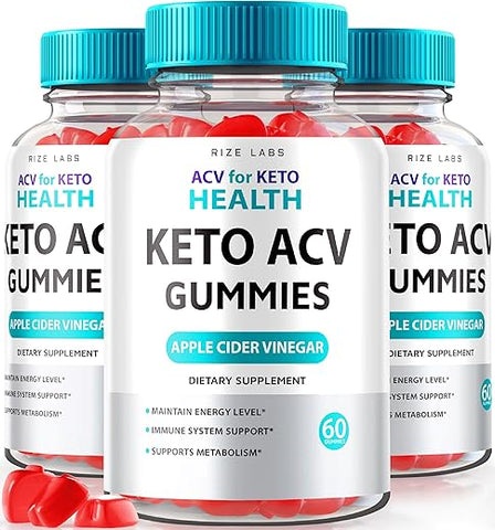 rize labs - (3 Pacotes) Gomas de Saúde Keto com ACV – ACV Keto Saúde 750mg Perda de Peso Avançada ACV para Saúde Keto Gomas com Vinagre de Maçã AC Keto Suplemento ACV Gordura Abdominal (180…)