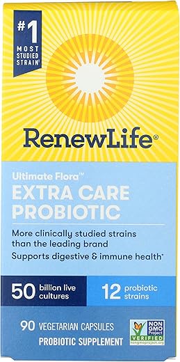 Renew Life - PROBIOTIC Extra Care 50B – Cuidado Extra com Probióticos 50 Bilhões UFC