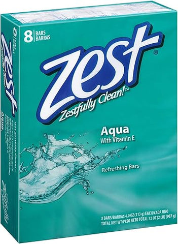Sabonete em Barra 113g 8 unid. Aqua 2-Pack – Marca Zest - Zest