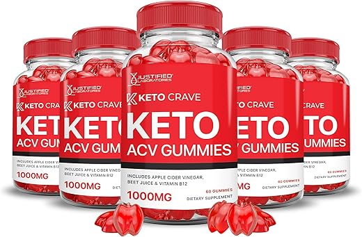Justified Laboratories - (5 Pacotes) Keto Crave Gomas de Keto ACV Fórmula Avançada 1000MG Keto Crave Gomas de Keto com Vinagre de Maçã Formuladas com Suco de Romã e Beterraba em Pó B12 Vegano Não GMO 300 Gomas