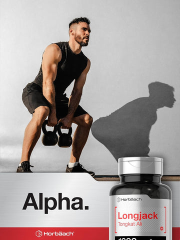 Horbäach Longjack Tongkat Ali for Men and Women | 120 Capsules | Extract Supplement | Maximum Strength Pills | Eurycoma Longifolia | Non-GMO and Gluten Free