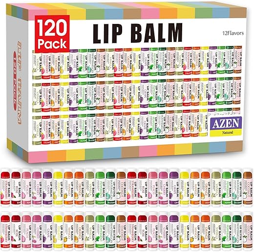 120 Pack Bálsamo Labial Natural, Cuidado Labial, Hidratante para Lábios Ressecados  AZEN - AZEN